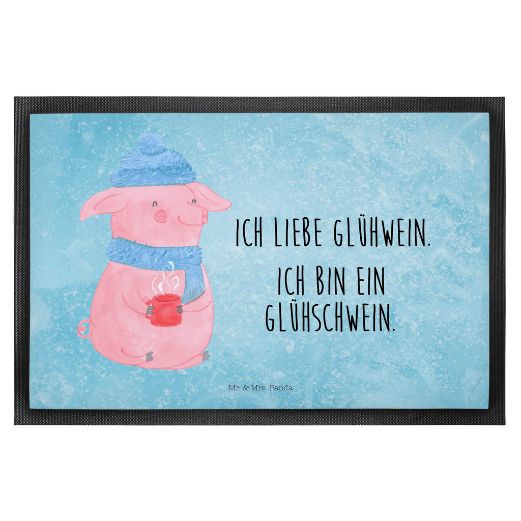 Fußmatte Glühschwein Glühschwein, Glühwein, Weihnachtsmarkt, Punsch Türvorleger, Schmutzmatte, Fußabtreter, Matte, Schmutzfänger, Fußabstreifer, Schmutzfangmatte, Türmatte, Motivfußmatte,  Haustürmatte, Vorleger  Winter, Weihnachten, Weihnachtsdeko, Nikolaus, Advent, Heiligabend, Wintermotiv