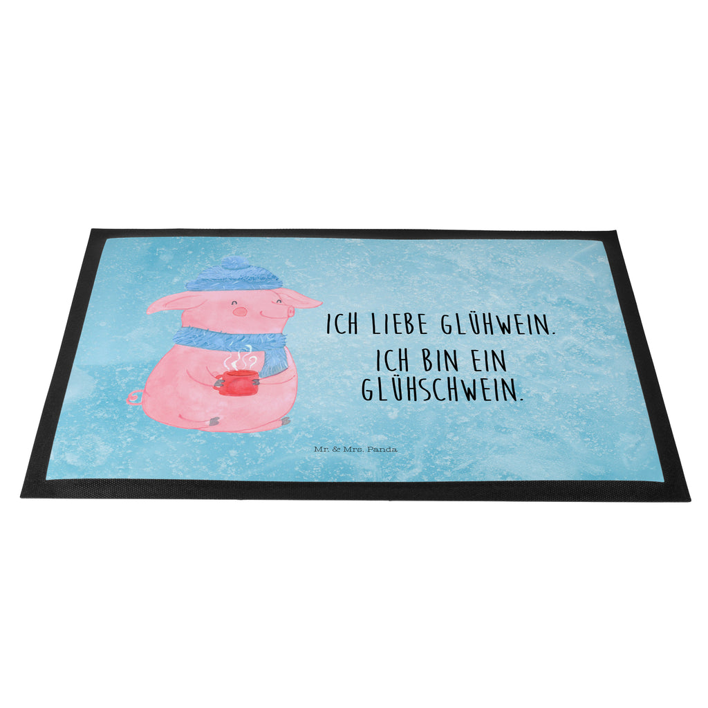 Fußmatte Glühschwein Glühschwein, Glühwein, Weihnachtsmarkt, Punsch Türvorleger, Schmutzmatte, Fußabtreter, Matte, Schmutzfänger, Fußabstreifer, Schmutzfangmatte, Türmatte, Motivfußmatte,  Haustürmatte, Vorleger  Winter, Weihnachten, Weihnachtsdeko, Nikolaus, Advent, Heiligabend, Wintermotiv