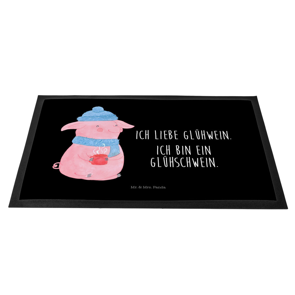 Fußmatte Glühschwein Glühschwein, Glühwein, Weihnachtsmarkt, Punsch Türvorleger, Schmutzmatte, Fußabtreter, Matte, Schmutzfänger, Fußabstreifer, Schmutzfangmatte, Türmatte, Motivfußmatte,  Haustürmatte, Vorleger  Winter, Weihnachten, Weihnachtsdeko, Nikolaus, Advent, Heiligabend, Wintermotiv