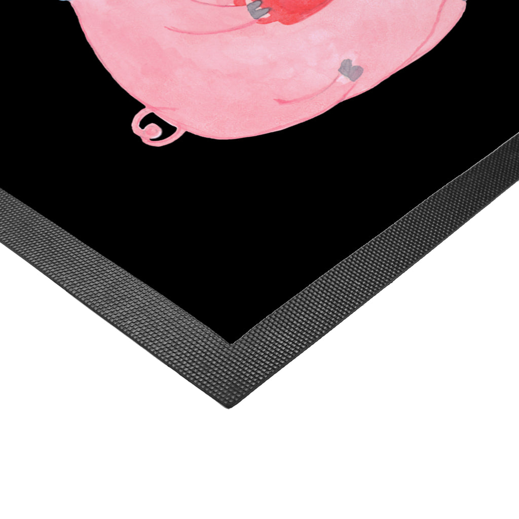 Fußmatte Glühschwein Glühschwein, Glühwein, Weihnachtsmarkt, Punsch Türvorleger, Schmutzmatte, Fußabtreter, Matte, Schmutzfänger, Fußabstreifer, Schmutzfangmatte, Türmatte, Motivfußmatte,  Haustürmatte, Vorleger  Winter, Weihnachten, Weihnachtsdeko, Nikolaus, Advent, Heiligabend, Wintermotiv