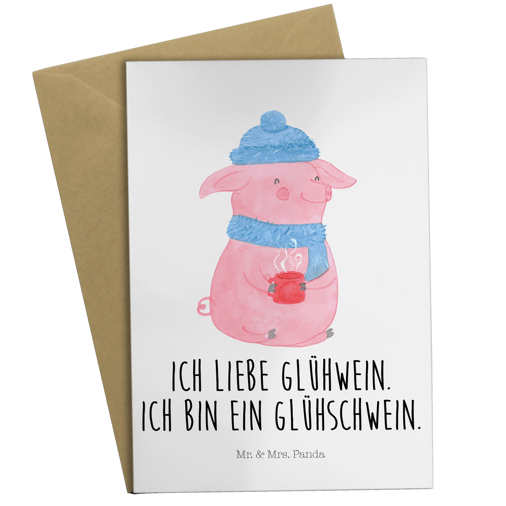 Grußkarte Glühschwein Klappkarte, Einladungskarte, Glückwunschkarte, Hochzeitskarte, Geburtstagskarte, Karte, Winter, Weihnachten, Weihnachtsdeko, Nikolaus, Advent, Heiligabend, Wintermotiv, Glühschwein, Glühwein, Weihnachtsmarkt, Punsch