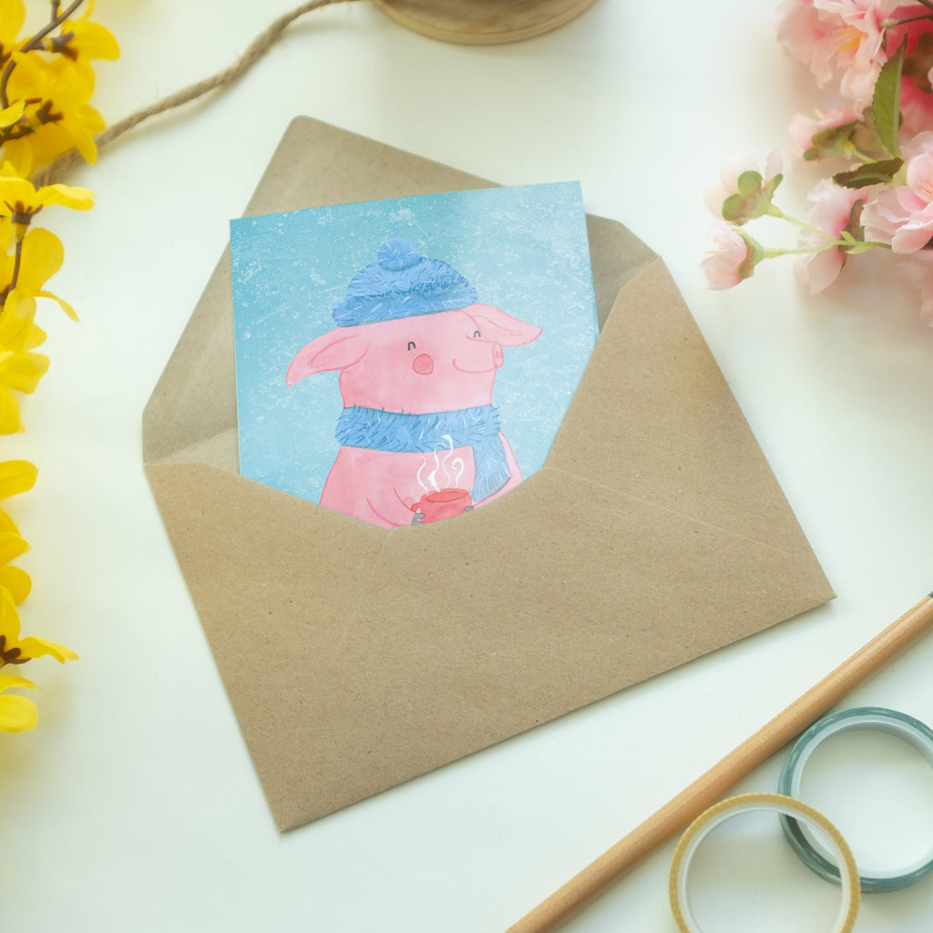 Grußkarte Glühschwein Klappkarte, Einladungskarte, Glückwunschkarte, Hochzeitskarte, Geburtstagskarte, Karte, Winter, Weihnachten, Weihnachtsdeko, Nikolaus, Advent, Heiligabend, Wintermotiv, Glühschwein, Glühwein, Weihnachtsmarkt, Punsch