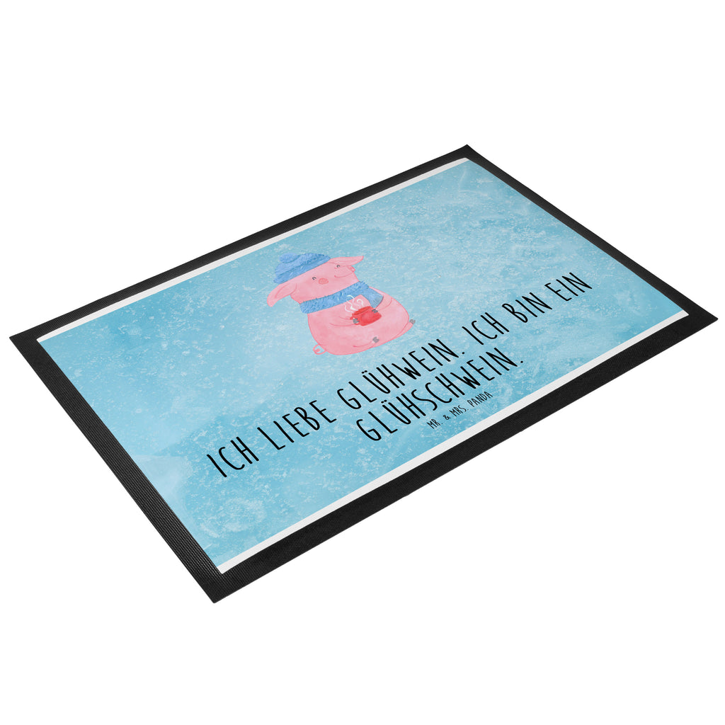 Fußmatte Glühschwein Glühschwein, Glühwein, Weihnachtsmarkt, Punsch Türvorleger, Schmutzmatte, Fußabtreter, Matte, Schmutzfänger, Fußabstreifer, Schmutzfangmatte, Türmatte, Motivfußmatte,  Haustürmatte, Vorleger  Winter, Weihnachten, Weihnachtsdeko, Nikolaus, Advent, Heiligabend, Wintermotiv
