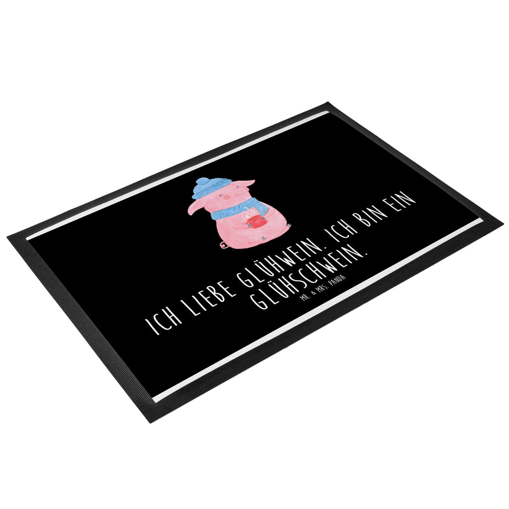 Fußmatte Glühschwein Glühschwein, Glühwein, Weihnachtsmarkt, Punsch Türvorleger, Schmutzmatte, Fußabtreter, Matte, Schmutzfänger, Fußabstreifer, Schmutzfangmatte, Türmatte, Motivfußmatte,  Haustürmatte, Vorleger  Winter, Weihnachten, Weihnachtsdeko, Nikolaus, Advent, Heiligabend, Wintermotiv