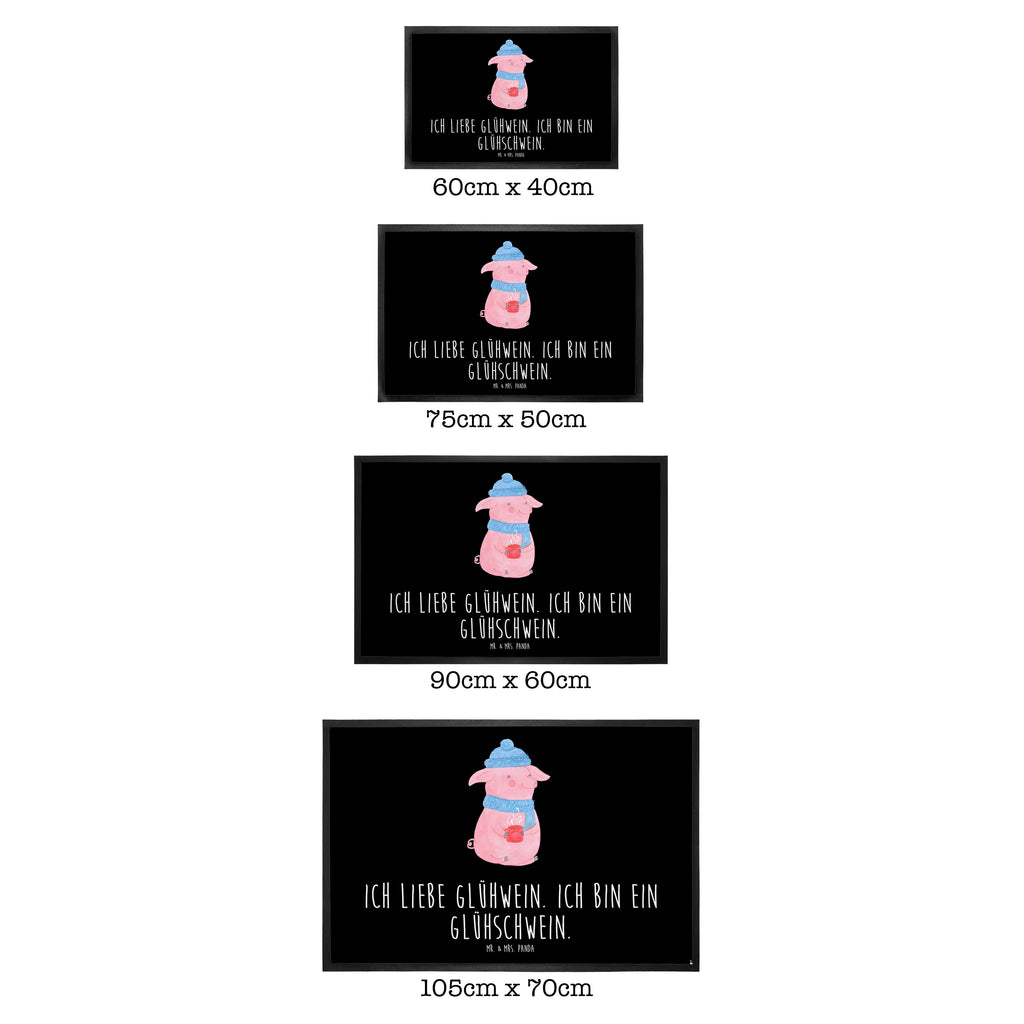 Fußmatte Glühschwein Glühschwein, Glühwein, Weihnachtsmarkt, Punsch Türvorleger, Schmutzmatte, Fußabtreter, Matte, Schmutzfänger, Fußabstreifer, Schmutzfangmatte, Türmatte, Motivfußmatte,  Haustürmatte, Vorleger  Winter, Weihnachten, Weihnachtsdeko, Nikolaus, Advent, Heiligabend, Wintermotiv