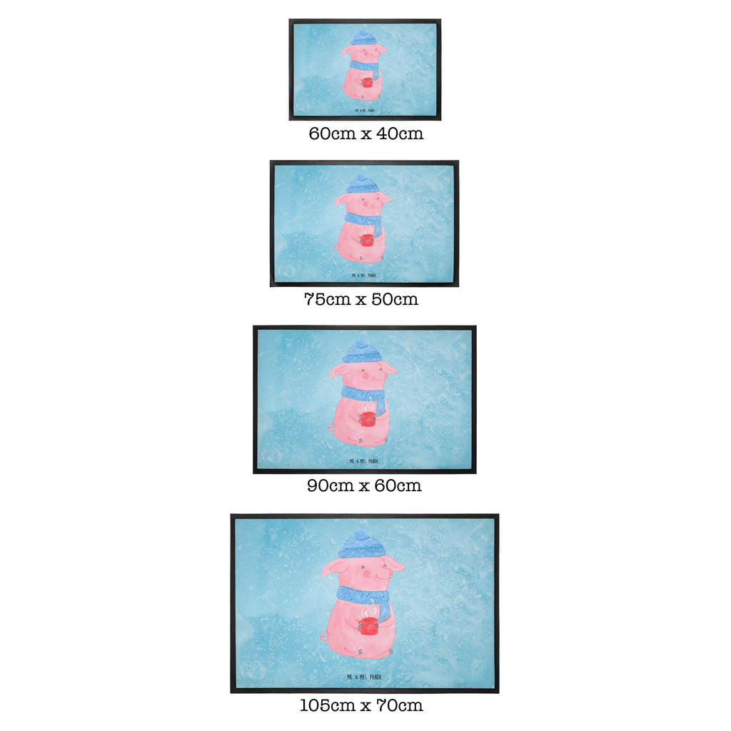 Fußmatte Glühschwein Glühschwein, Glühwein, Weihnachtsmarkt, Punsch Türvorleger, Schmutzmatte, Fußabtreter, Matte, Schmutzfänger, Fußabstreifer, Schmutzfangmatte, Türmatte, Motivfußmatte,  Haustürmatte, Vorleger  Winter, Weihnachten, Weihnachtsdeko, Nikolaus, Advent, Heiligabend, Wintermotiv