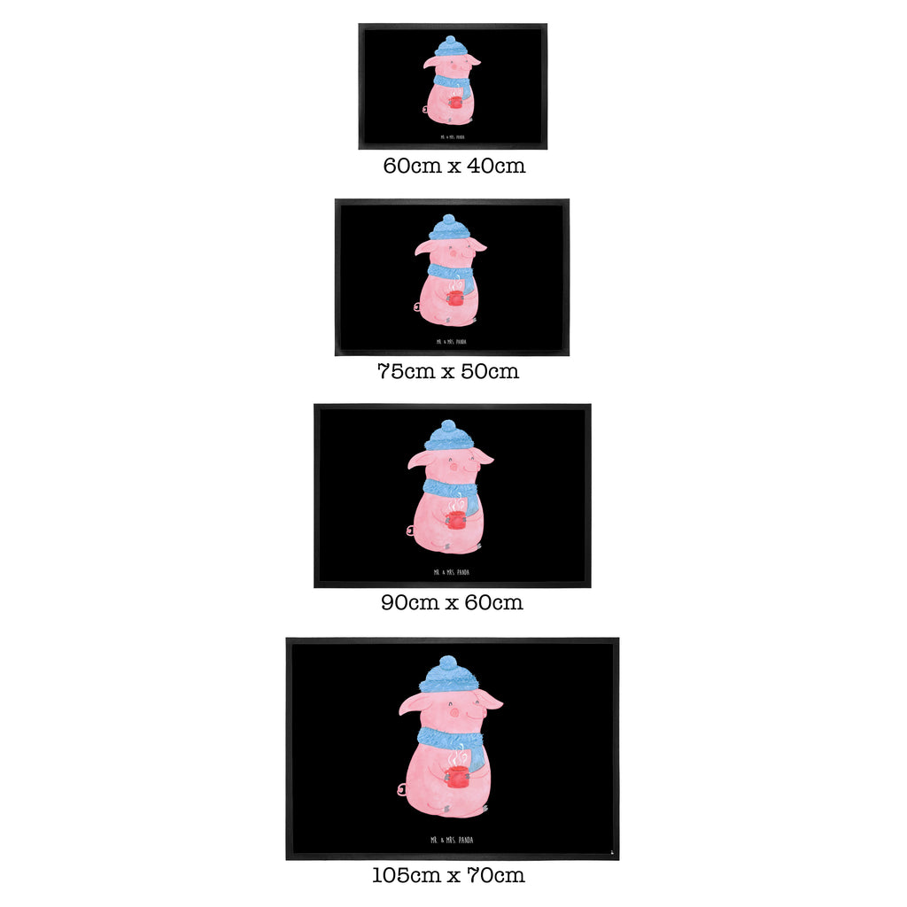 Fußmatte Glühschwein Glühschwein, Glühwein, Weihnachtsmarkt, Punsch Türvorleger, Schmutzmatte, Fußabtreter, Matte, Schmutzfänger, Fußabstreifer, Schmutzfangmatte, Türmatte, Motivfußmatte,  Haustürmatte, Vorleger  Winter, Weihnachten, Weihnachtsdeko, Nikolaus, Advent, Heiligabend, Wintermotiv