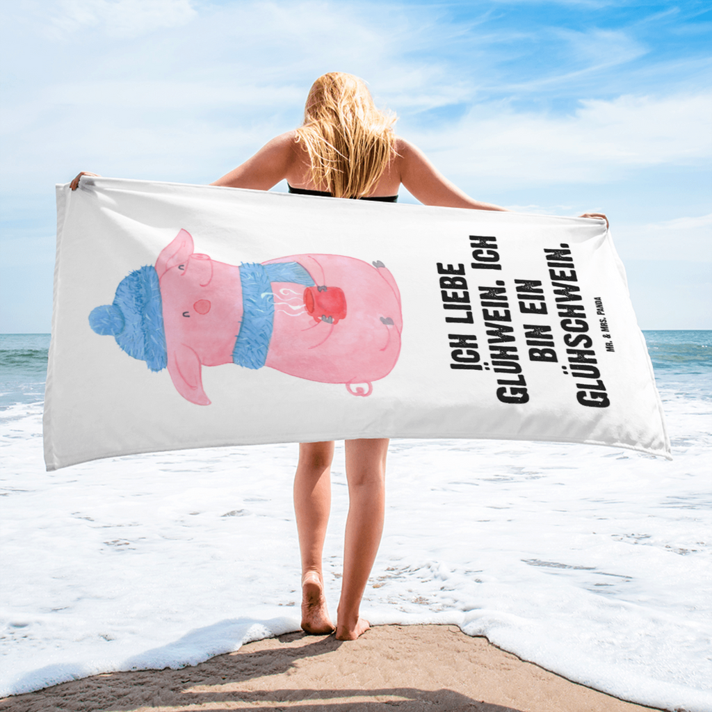 XL Badehandtuch Glühschwein Handtuch, Badetuch, Duschtuch, Strandtuch, Saunatuch, Winter, Weihnachten, Weihnachtsdeko, Nikolaus, Advent, Heiligabend, Wintermotiv, Glühschwein, Glühwein, Weihnachtsmarkt, Punsch