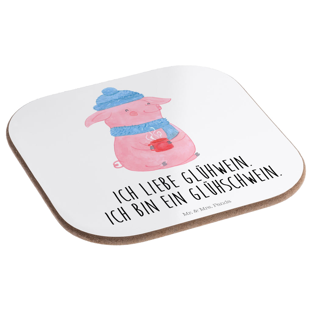 Quadratische Untersetzer Glühschwein Bierdeckel, Glasuntersetzer, Untersetzer Gläser, Getränkeuntersetzer, Winter, Weihnachten, Weihnachtsdeko, Nikolaus, Advent, Heiligabend, Wintermotiv, Glühschwein, Glühwein, Weihnachtsmarkt, Punsch