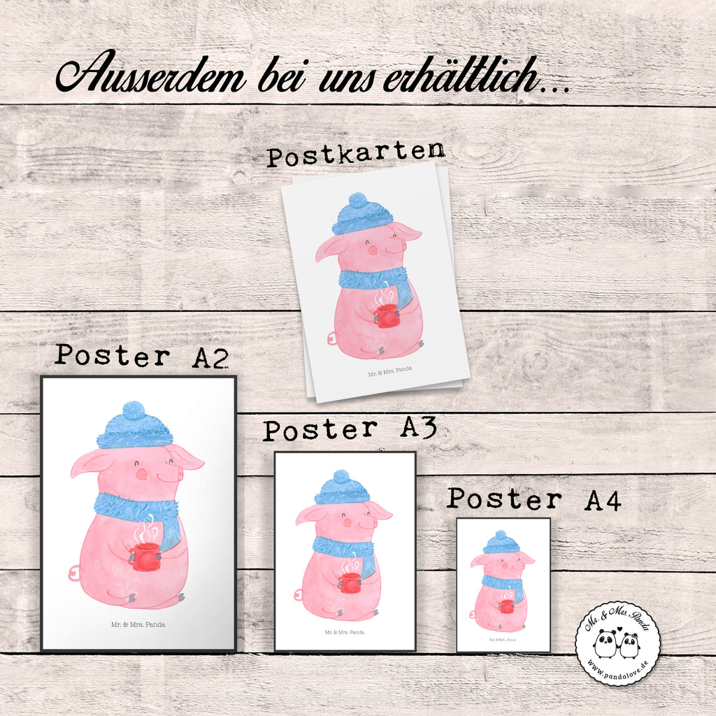 Poster Glühschwein Poster, Wandposter, Bild, Wanddeko, Küchenposter, Kinderposter, Wanddeko Bild, Raumdekoration, Wanddekoration, Handgemaltes Poster, Mr. & Mrs. Panda Poster, Designposter, Kunstdruck, Posterdruck, Winter, Weihnachten, Weihnachtsdeko, Nikolaus, Advent, Heiligabend, Wintermotiv, Glühschwein, Glühwein, Weihnachtsmarkt, Punsch