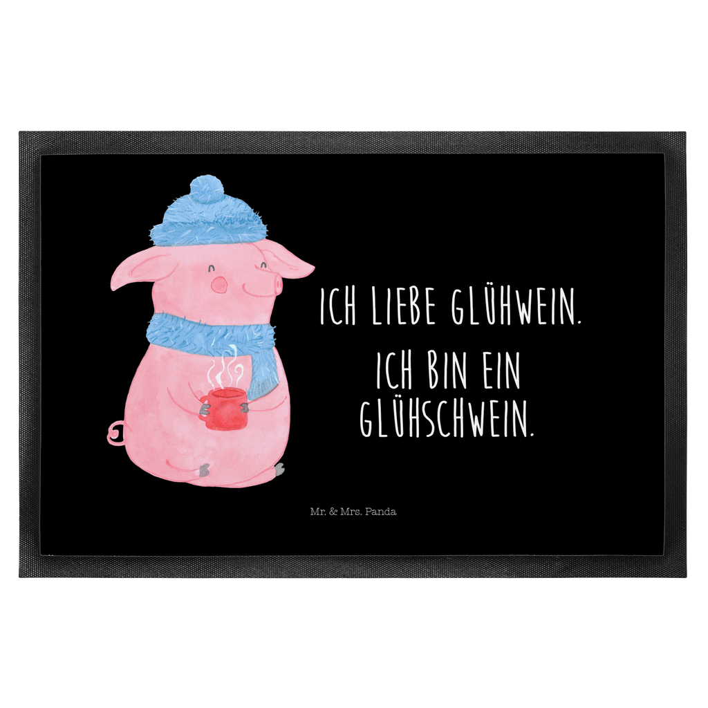 Fußmatte Glühschwein Glühschwein, Glühwein, Weihnachtsmarkt, Punsch Türvorleger, Schmutzmatte, Fußabtreter, Matte, Schmutzfänger, Fußabstreifer, Schmutzfangmatte, Türmatte, Motivfußmatte,  Haustürmatte, Vorleger  Winter, Weihnachten, Weihnachtsdeko, Nikolaus, Advent, Heiligabend, Wintermotiv
