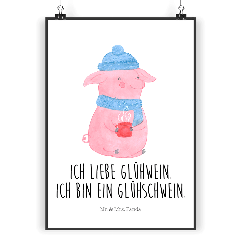 Poster Glühschwein Poster, Wandposter, Bild, Wanddeko, Küchenposter, Kinderposter, Wanddeko Bild, Raumdekoration, Wanddekoration, Handgemaltes Poster, Mr. & Mrs. Panda Poster, Designposter, Kunstdruck, Posterdruck, Winter, Weihnachten, Weihnachtsdeko, Nikolaus, Advent, Heiligabend, Wintermotiv, Glühschwein, Glühwein, Weihnachtsmarkt, Punsch