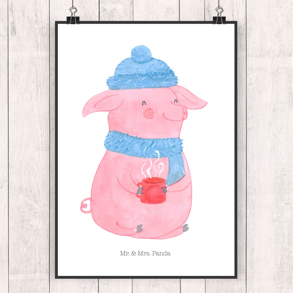 Poster Glühschwein Poster, Wandposter, Bild, Wanddeko, Küchenposter, Kinderposter, Wanddeko Bild, Raumdekoration, Wanddekoration, Handgemaltes Poster, Mr. & Mrs. Panda Poster, Designposter, Kunstdruck, Posterdruck, Winter, Weihnachten, Weihnachtsdeko, Nikolaus, Advent, Heiligabend, Wintermotiv, Glühschwein, Glühwein, Weihnachtsmarkt, Punsch