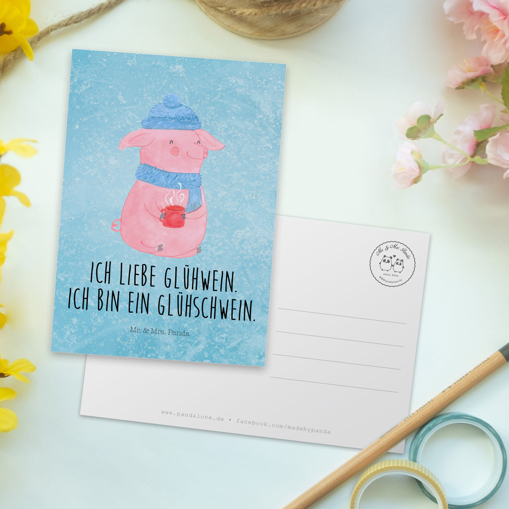 Postkarte Glühschwein Geschenkkarte, Grußkarte, Karte, Einladung, Ansichtskarte, Geburtstagskarte, Einladungskarte, Dankeskarte, Winter, Weihnachten, Weihnachtsdeko, Nikolaus, Advent, Heiligabend, Wintermotiv, Glühschwein, Glühwein, Weihnachtsmarkt, Punsch