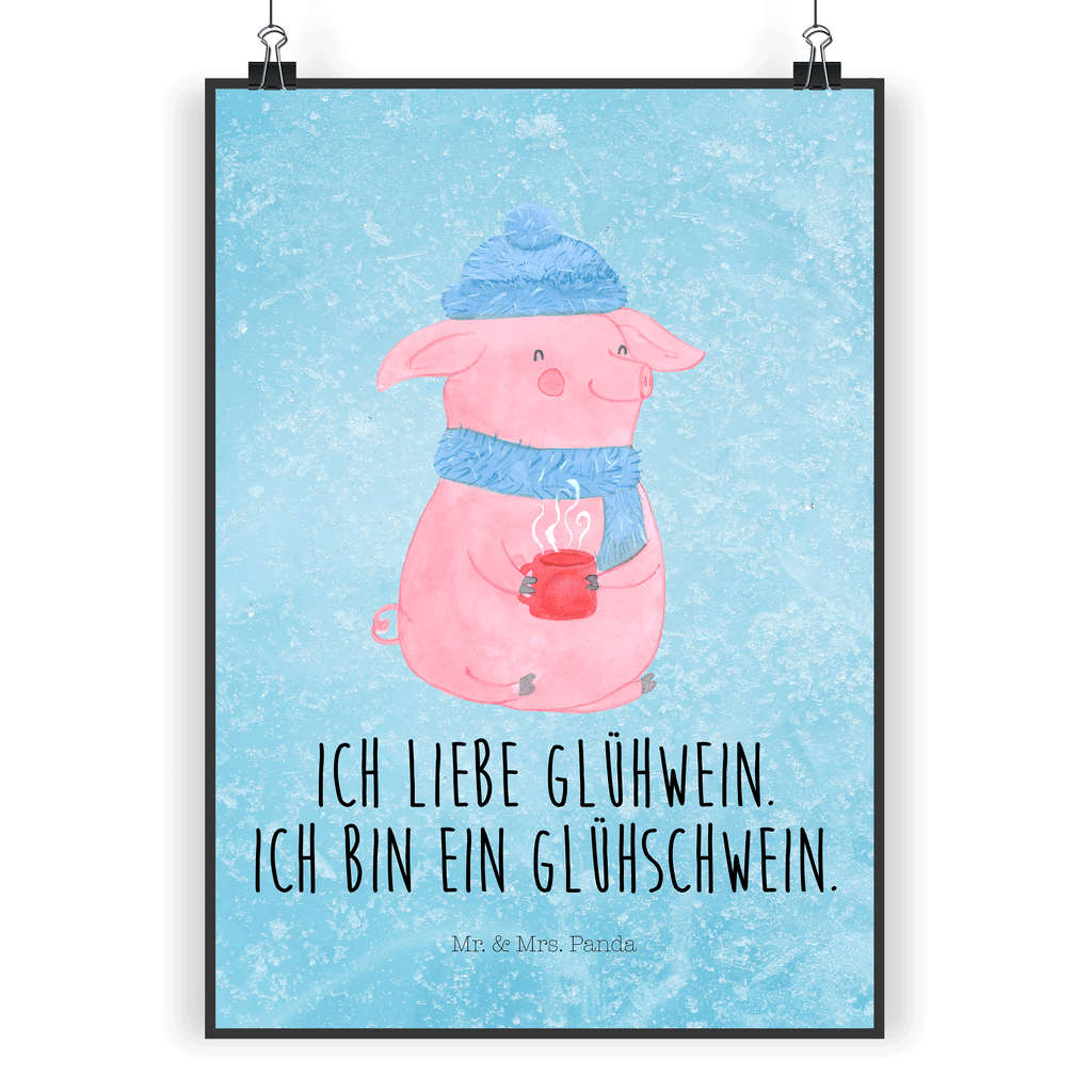 Poster Glühschwein Poster, Wandposter, Bild, Wanddeko, Küchenposter, Kinderposter, Wanddeko Bild, Raumdekoration, Wanddekoration, Handgemaltes Poster, Mr. & Mrs. Panda Poster, Designposter, Kunstdruck, Posterdruck, Winter, Weihnachten, Weihnachtsdeko, Nikolaus, Advent, Heiligabend, Wintermotiv, Glühschwein, Glühwein, Weihnachtsmarkt, Punsch