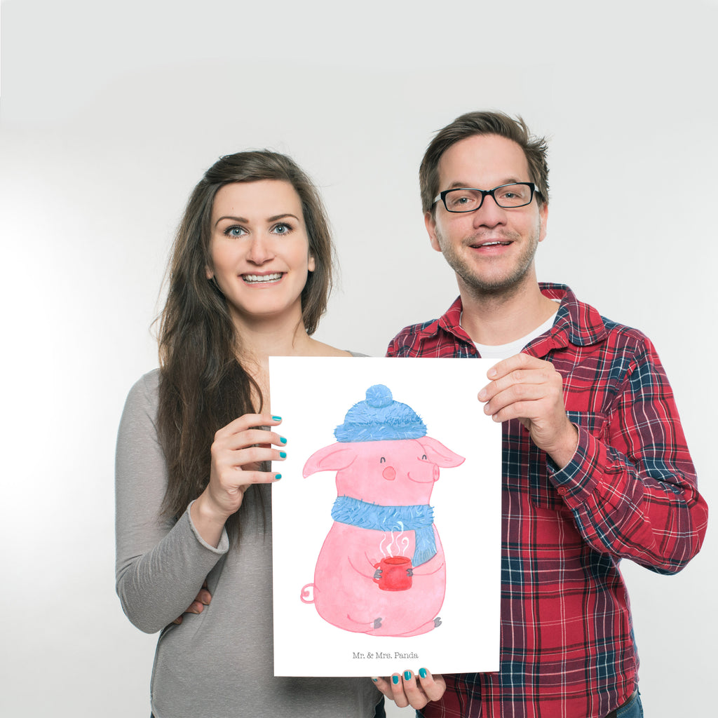 Poster Glühschwein Poster, Wandposter, Bild, Wanddeko, Küchenposter, Kinderposter, Wanddeko Bild, Raumdekoration, Wanddekoration, Handgemaltes Poster, Mr. & Mrs. Panda Poster, Designposter, Kunstdruck, Posterdruck, Winter, Weihnachten, Weihnachtsdeko, Nikolaus, Advent, Heiligabend, Wintermotiv, Glühschwein, Glühwein, Weihnachtsmarkt, Punsch