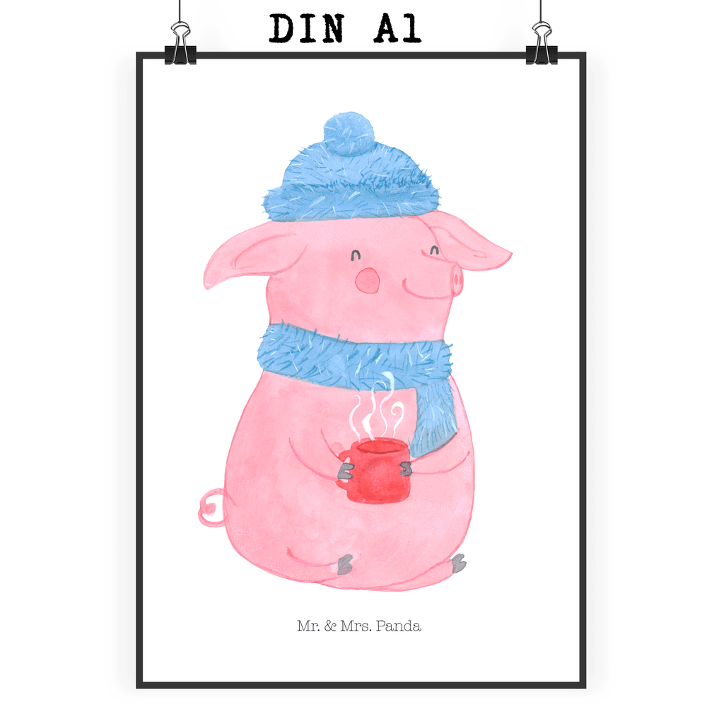 Poster Glühschwein Poster, Wandposter, Bild, Wanddeko, Küchenposter, Kinderposter, Wanddeko Bild, Raumdekoration, Wanddekoration, Handgemaltes Poster, Mr. & Mrs. Panda Poster, Designposter, Kunstdruck, Posterdruck, Winter, Weihnachten, Weihnachtsdeko, Nikolaus, Advent, Heiligabend, Wintermotiv, Glühschwein, Glühwein, Weihnachtsmarkt, Punsch