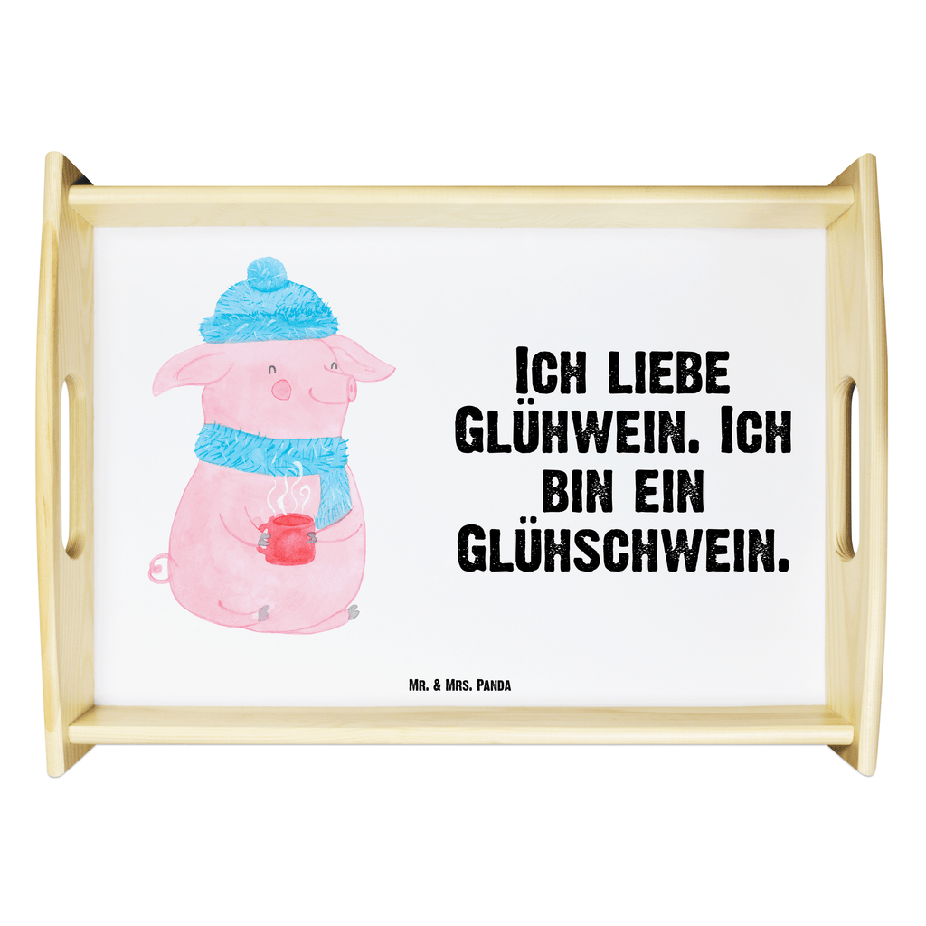 Serviertablett Glühschwein Tablett, Holztablett, Küchentablett, Dekotablett, Frühstückstablett, Winter, Weihnachten, Weihnachtsdeko, Nikolaus, Advent, Heiligabend, Wintermotiv, Glühschwein, Glühwein, Weihnachtsmarkt, Punsch
