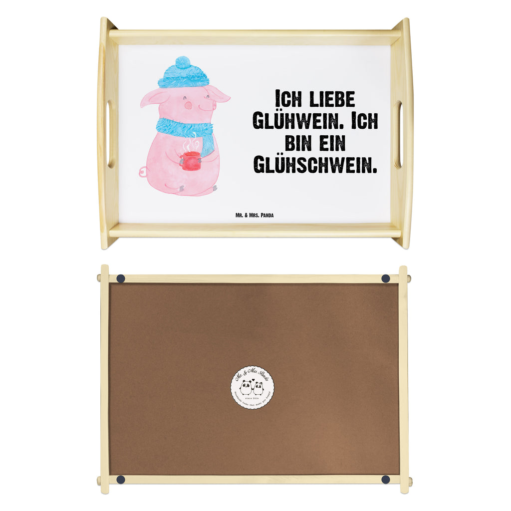 Serviertablett Glühschwein Tablett, Holztablett, Küchentablett, Dekotablett, Frühstückstablett, Winter, Weihnachten, Weihnachtsdeko, Nikolaus, Advent, Heiligabend, Wintermotiv, Glühschwein, Glühwein, Weihnachtsmarkt, Punsch