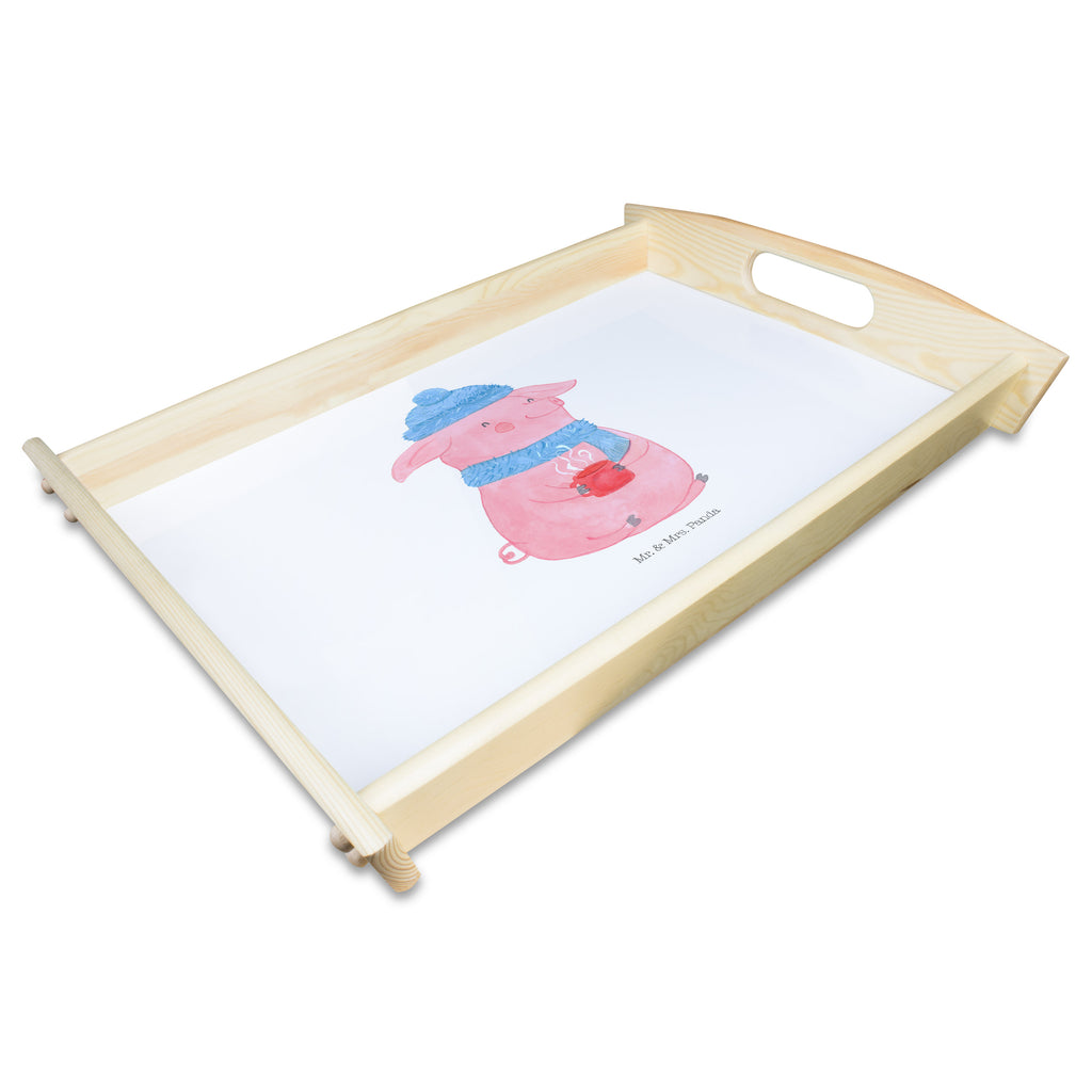Serviertablett Glühschwein Tablett, Holztablett, Küchentablett, Dekotablett, Frühstückstablett, Winter, Weihnachten, Weihnachtsdeko, Nikolaus, Advent, Heiligabend, Wintermotiv, Glühschwein, Glühwein, Weihnachtsmarkt, Punsch