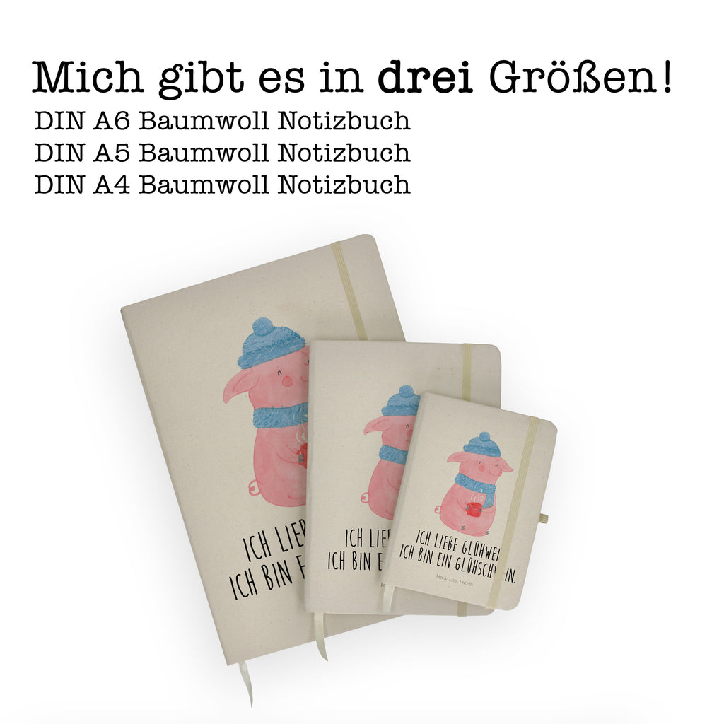 DIN A5 Baumwoll Notizbuch Glühschwein Notizen, Eintragebuch, Tagebuch, Notizblock, Adressbuch, Journal, Kladde, Skizzenbuch, Notizheft, Schreibbuch, Schreibheft, Winter, Weihnachten, Weihnachtsdeko, Nikolaus, Advent, Heiligabend, Wintermotiv, Glühschwein, Glühwein, Weihnachtsmarkt, Punsch