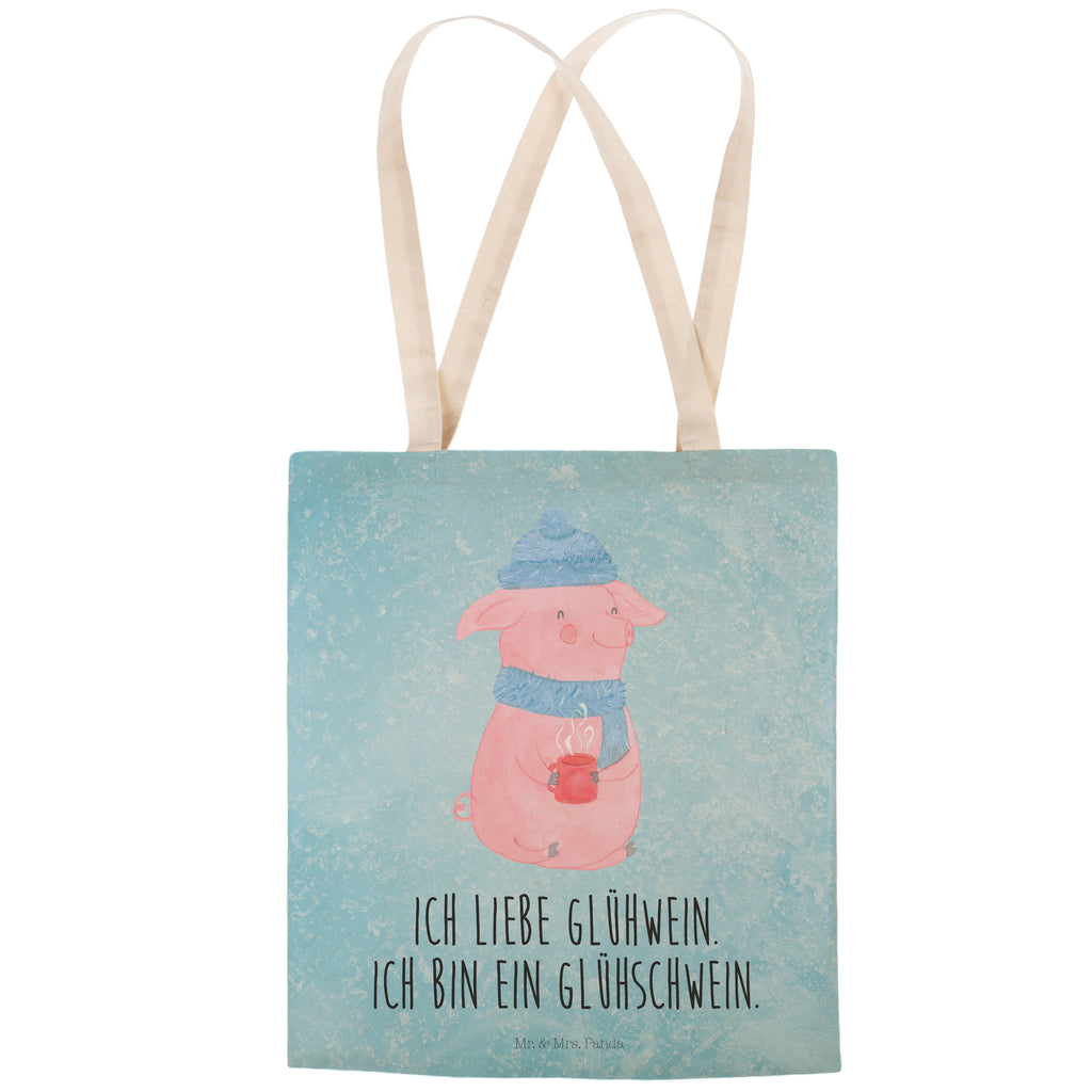 Einkaufstasche Glühschwein Tragetasche, Tasche, Beutel, Stofftasche, Baumwolltasche, Umhängetasche, Shopper, Winter, Weihnachten, Weihnachtsdeko, Nikolaus, Advent, Heiligabend, Wintermotiv, Glühschwein, Glühwein, Weihnachtsmarkt, Punsch