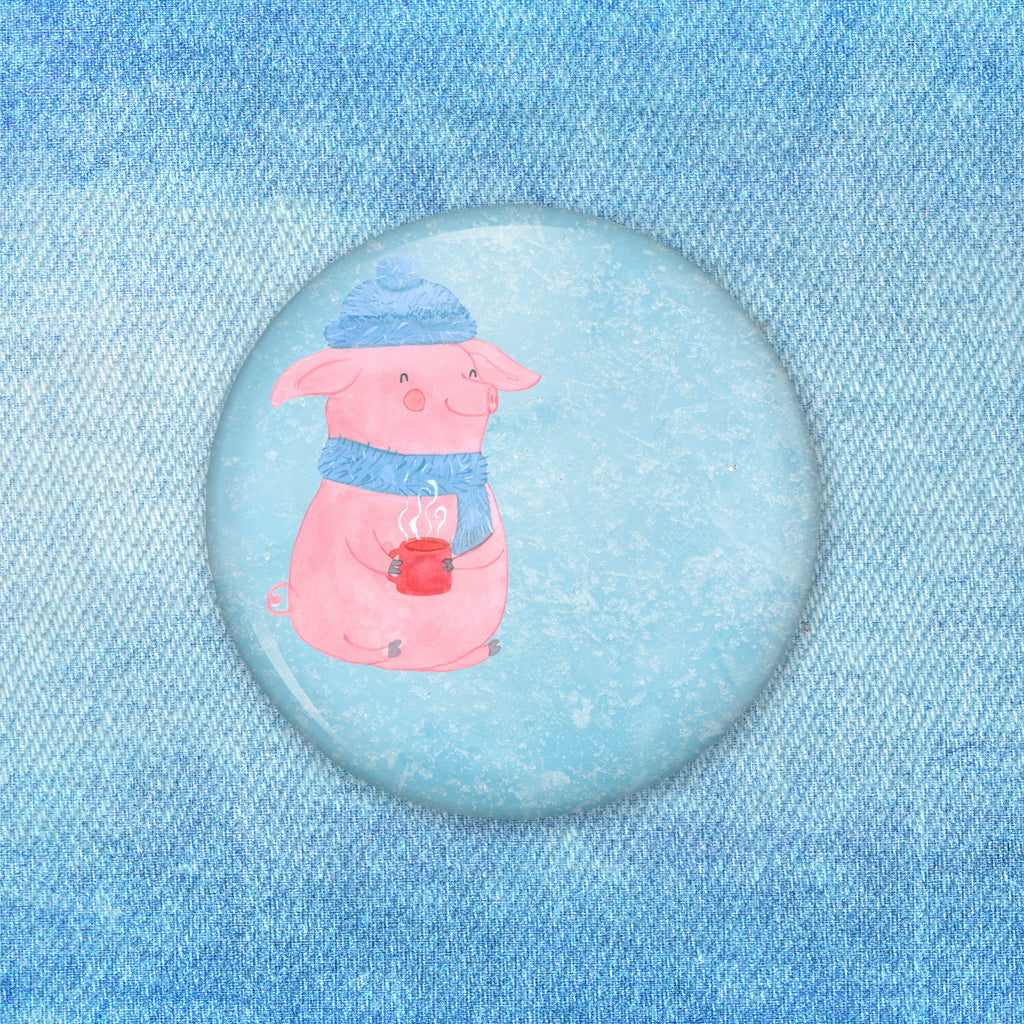 50mm Button Glühschwein 50mm Button, Button, Pin, Anstecknadel, Winter, Weihnachten, Weihnachtsdeko, Nikolaus, Advent, Heiligabend, Wintermotiv, Glühschwein, Glühwein, Weihnachtsmarkt, Punsch