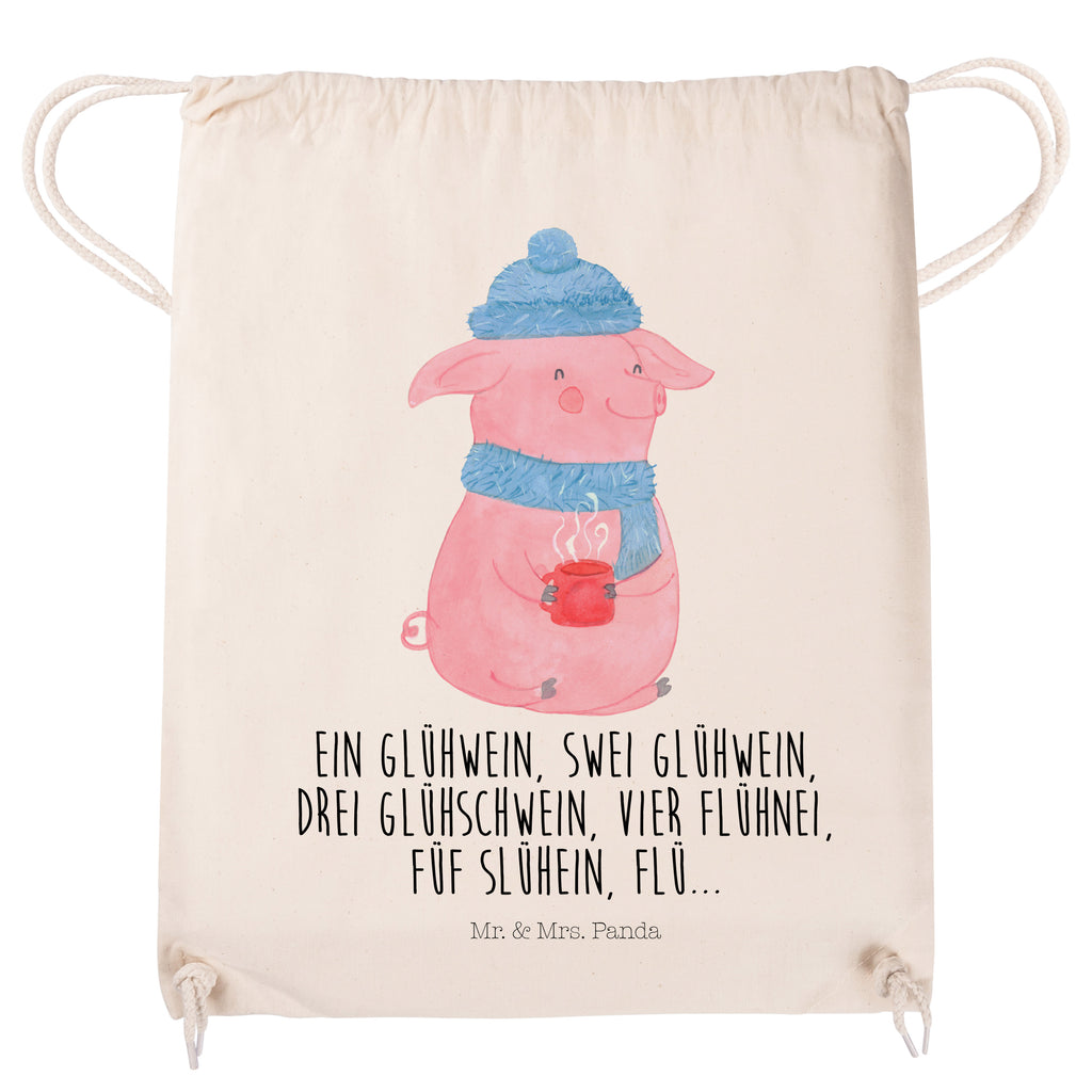 Sportbeutel Lallelndes Glühschwein Turnbeutel, Beutel, Sporttasche, Tasche, Stoffbeutel, Winter, Weihnachten, Weihnachtsdeko, Nikolaus, Advent, Heiligabend, Wintermotiv, Glühwein, Betrunken, Weihnachtsmarkt, Spruch