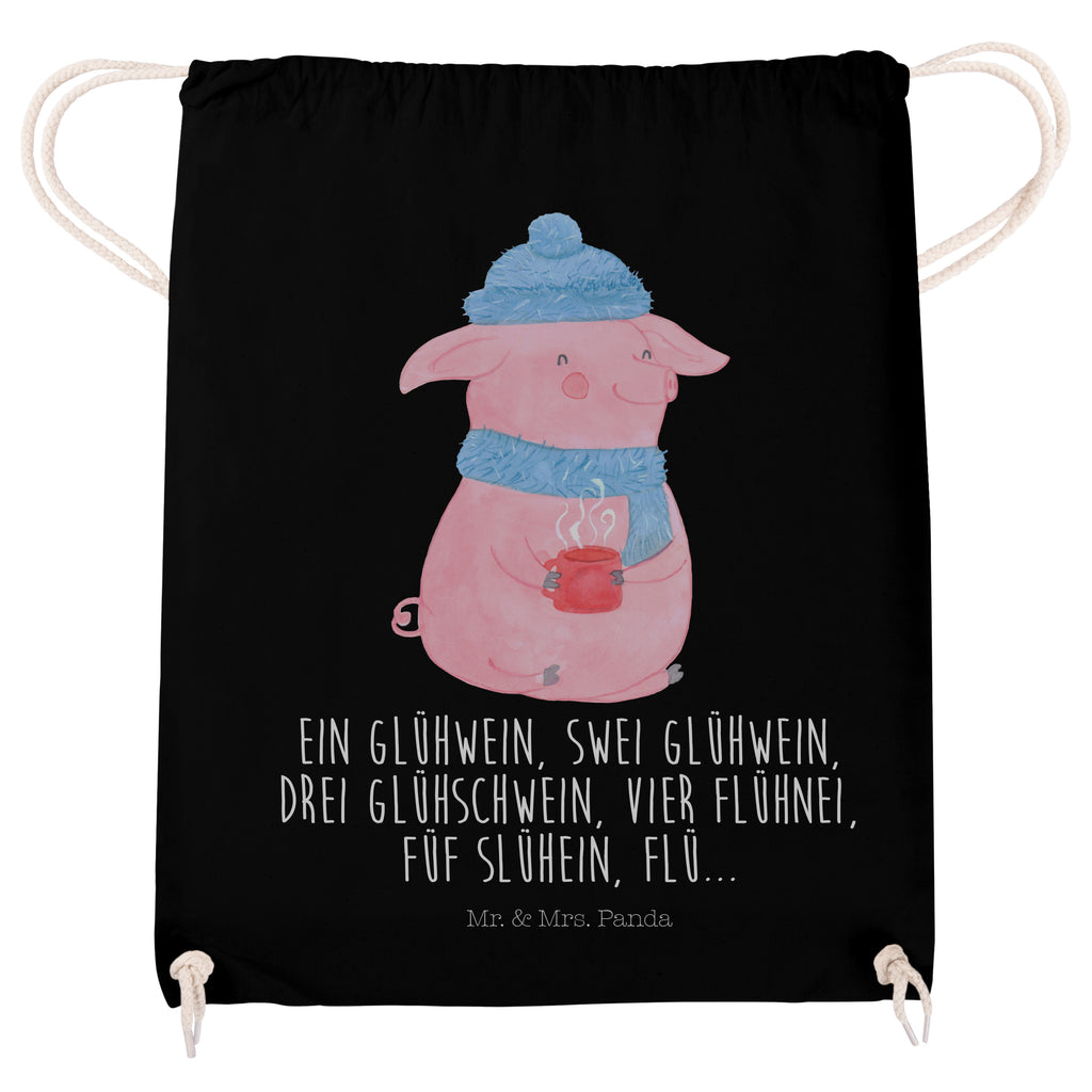 Sportbeutel Lallelndes Glühschwein Turnbeutel, Beutel, Sporttasche, Tasche, Stoffbeutel, Winter, Weihnachten, Weihnachtsdeko, Nikolaus, Advent, Heiligabend, Wintermotiv, Glühwein, Betrunken, Weihnachtsmarkt, Spruch