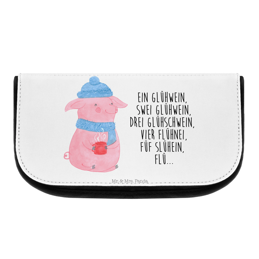 Kosmetiktasche Lallelndes Glühschwein Kosmetikbeutel, Kulturtasche, Kulturbeutel, Schminktasche, Make-Up Tasche, Winter, Weihnachten, Weihnachtsdeko, Nikolaus, Advent, Heiligabend, Wintermotiv, Glühwein, Betrunken, Weihnachtsmarkt, Spruch
