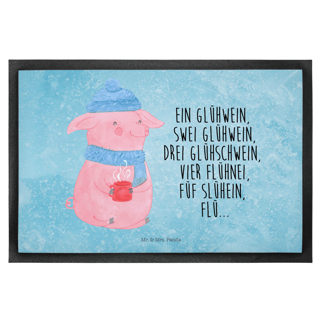Fußmatte Lallelndes Glühschwein Türvorleger, Schmutzmatte, Fußabtreter, Matte, Schmutzfänger, Fußabstreifer, Schmutzfangmatte, Türmatte, Motivfußmatte, Haustürmatte, Vorleger, Winter, Weihnachten, Weihnachtsdeko, Nikolaus, Advent, Heiligabend, Wintermotiv, Glühwein, Betrunken, Weihnachtsmarkt, Spruch