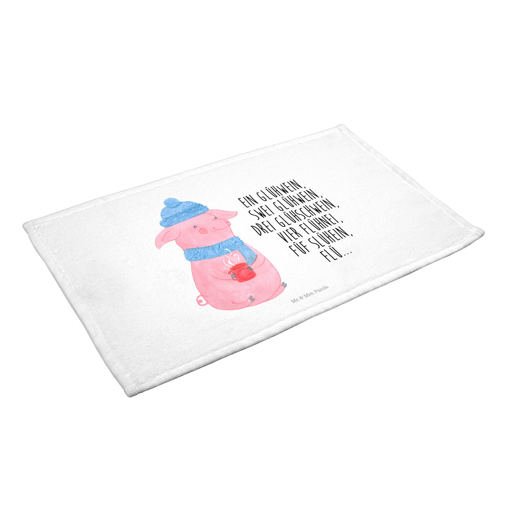 Gäste Handtuch Lallelndes Glühschwein Gästetuch, Reisehandtuch, Sport Handtuch, Frottier, Kinder Handtuch, Winter, Weihnachten, Weihnachtsdeko, Nikolaus, Advent, Heiligabend, Wintermotiv, Glühwein, Betrunken, Weihnachtsmarkt, Spruch