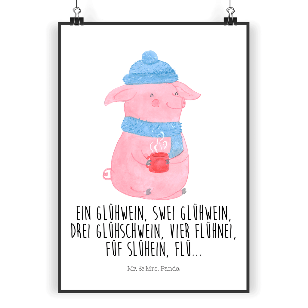 Poster Lallelndes Glühschwein Poster, Wandposter, Bild, Wanddeko, Küchenposter, Kinderposter, Wanddeko Bild, Raumdekoration, Wanddekoration, Handgemaltes Poster, Mr. & Mrs. Panda Poster, Designposter, Kunstdruck, Posterdruck, Winter, Weihnachten, Weihnachtsdeko, Nikolaus, Advent, Heiligabend, Wintermotiv, Glühwein, Betrunken, Weihnachtsmarkt, Spruch