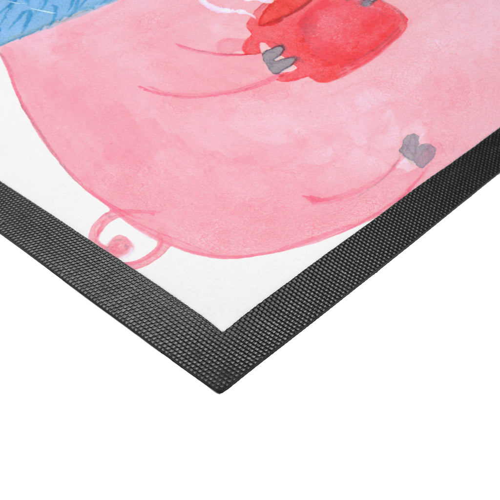 Fußmatte Lallelndes Glühschwein Türvorleger, Schmutzmatte, Fußabtreter, Matte, Schmutzfänger, Fußabstreifer, Schmutzfangmatte, Türmatte, Motivfußmatte, Haustürmatte, Vorleger, Winter, Weihnachten, Weihnachtsdeko, Nikolaus, Advent, Heiligabend, Wintermotiv, Glühwein, Betrunken, Weihnachtsmarkt, Spruch