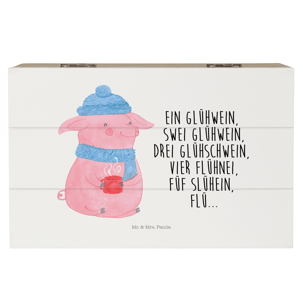 Holzkiste Lallelndes Glühschwein Holzkiste, Kiste, Schatzkiste, Truhe, Schatulle, XXL, Erinnerungsbox, Erinnerungskiste, Dekokiste, Aufbewahrungsbox, Winter, Weihnachten, Weihnachtsdeko, Nikolaus, Advent, Heiligabend, Wintermotiv, Glühwein, Betrunken, Weihnachtsmarkt, Spruch