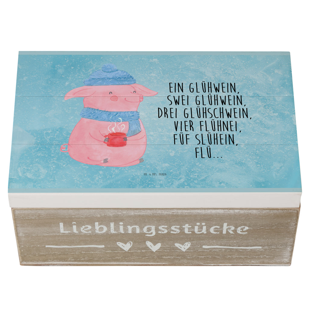 Holzkiste Lallelndes Glühschwein Holzkiste, Kiste, Schatzkiste, Truhe, Schatulle, XXL, Erinnerungsbox, Erinnerungskiste, Dekokiste, Aufbewahrungsbox, Winter, Weihnachten, Weihnachtsdeko, Nikolaus, Advent, Heiligabend, Wintermotiv, Glühwein, Betrunken, Weihnachtsmarkt, Spruch