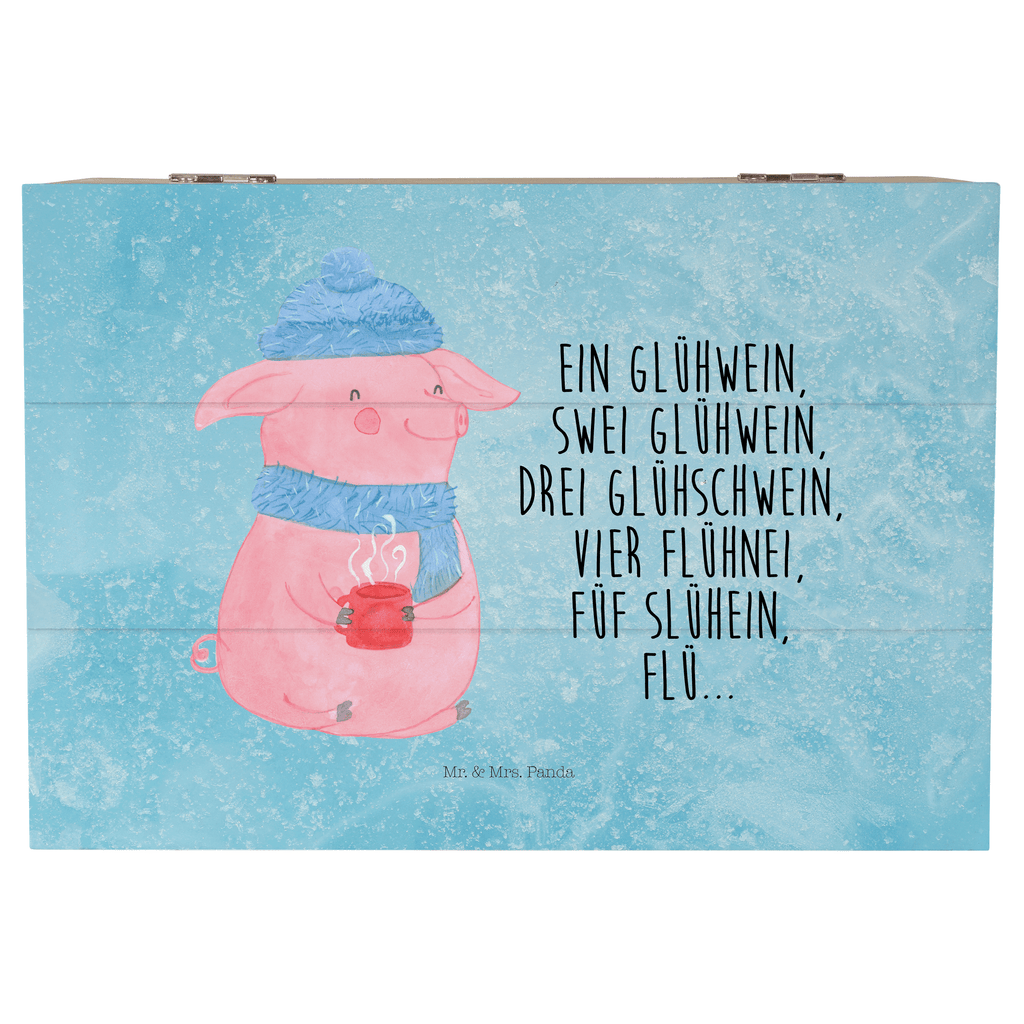 Holzkiste Lallelndes Glühschwein Holzkiste, Kiste, Schatzkiste, Truhe, Schatulle, XXL, Erinnerungsbox, Erinnerungskiste, Dekokiste, Aufbewahrungsbox, Winter, Weihnachten, Weihnachtsdeko, Nikolaus, Advent, Heiligabend, Wintermotiv, Glühwein, Betrunken, Weihnachtsmarkt, Spruch