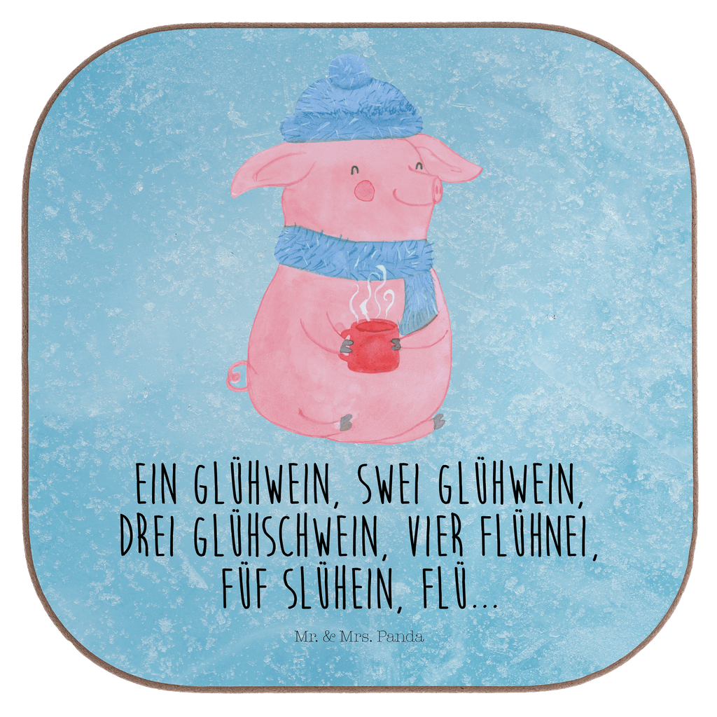 Quadratische Untersetzer Lallelndes Glühschwein Bierdeckel, Glasuntersetzer, Untersetzer Gläser, Getränkeuntersetzer, Winter, Weihnachten, Weihnachtsdeko, Nikolaus, Advent, Heiligabend, Wintermotiv, Glühwein, Betrunken, Weihnachtsmarkt, Spruch