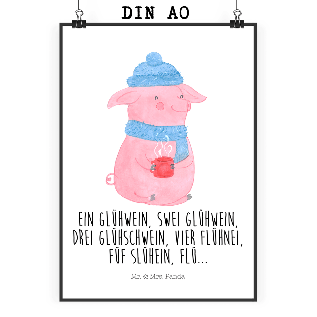 Poster Lallelndes Glühschwein Poster, Wandposter, Bild, Wanddeko, Küchenposter, Kinderposter, Wanddeko Bild, Raumdekoration, Wanddekoration, Handgemaltes Poster, Mr. & Mrs. Panda Poster, Designposter, Kunstdruck, Posterdruck, Winter, Weihnachten, Weihnachtsdeko, Nikolaus, Advent, Heiligabend, Wintermotiv, Glühwein, Betrunken, Weihnachtsmarkt, Spruch