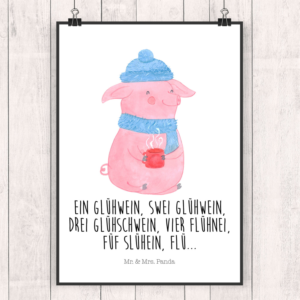 Poster Lallelndes Glühschwein Poster, Wandposter, Bild, Wanddeko, Küchenposter, Kinderposter, Wanddeko Bild, Raumdekoration, Wanddekoration, Handgemaltes Poster, Mr. & Mrs. Panda Poster, Designposter, Kunstdruck, Posterdruck, Winter, Weihnachten, Weihnachtsdeko, Nikolaus, Advent, Heiligabend, Wintermotiv, Glühwein, Betrunken, Weihnachtsmarkt, Spruch
