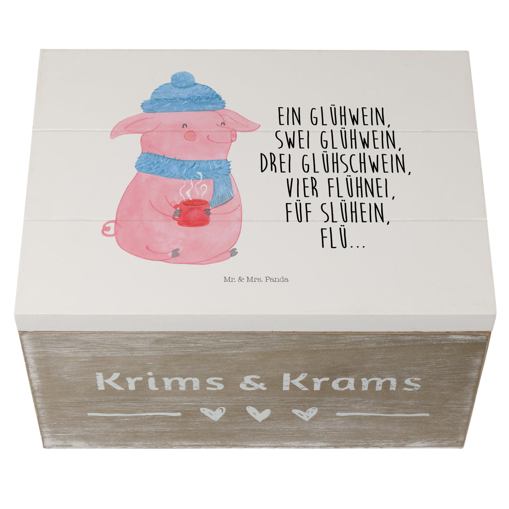 Holzkiste Lallelndes Glühschwein Holzkiste, Kiste, Schatzkiste, Truhe, Schatulle, XXL, Erinnerungsbox, Erinnerungskiste, Dekokiste, Aufbewahrungsbox, Winter, Weihnachten, Weihnachtsdeko, Nikolaus, Advent, Heiligabend, Wintermotiv, Glühwein, Betrunken, Weihnachtsmarkt, Spruch