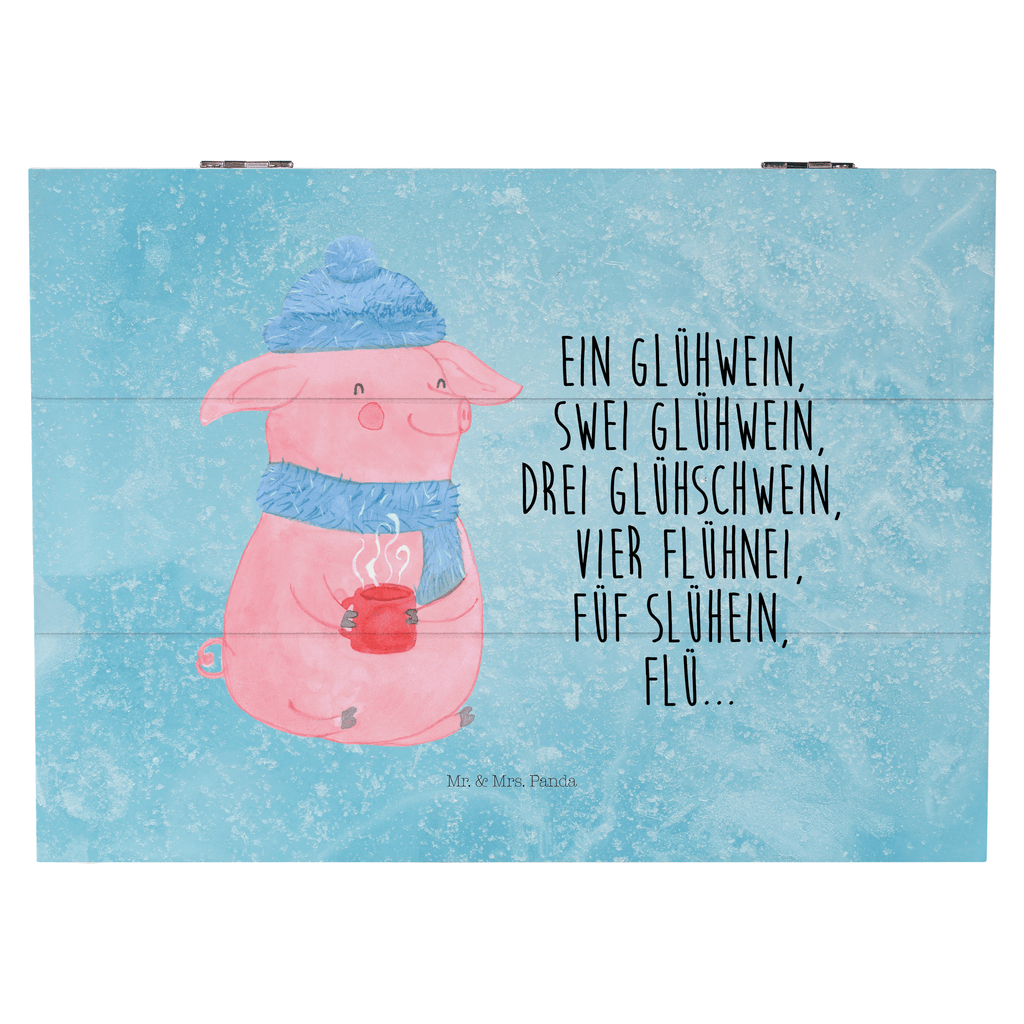 Holzkiste Lallelndes Glühschwein Holzkiste, Kiste, Schatzkiste, Truhe, Schatulle, XXL, Erinnerungsbox, Erinnerungskiste, Dekokiste, Aufbewahrungsbox, Winter, Weihnachten, Weihnachtsdeko, Nikolaus, Advent, Heiligabend, Wintermotiv, Glühwein, Betrunken, Weihnachtsmarkt, Spruch