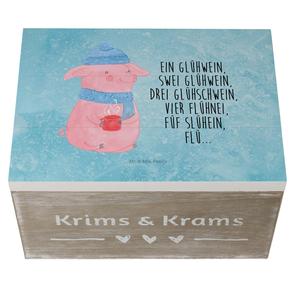 Holzkiste Lallelndes Glühschwein Holzkiste, Kiste, Schatzkiste, Truhe, Schatulle, XXL, Erinnerungsbox, Erinnerungskiste, Dekokiste, Aufbewahrungsbox, Winter, Weihnachten, Weihnachtsdeko, Nikolaus, Advent, Heiligabend, Wintermotiv, Glühwein, Betrunken, Weihnachtsmarkt, Spruch