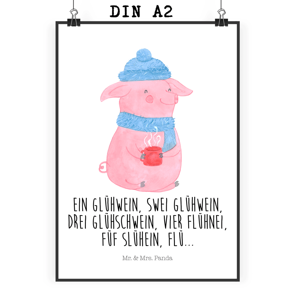 Poster Lallelndes Glühschwein Poster, Wandposter, Bild, Wanddeko, Küchenposter, Kinderposter, Wanddeko Bild, Raumdekoration, Wanddekoration, Handgemaltes Poster, Mr. & Mrs. Panda Poster, Designposter, Kunstdruck, Posterdruck, Winter, Weihnachten, Weihnachtsdeko, Nikolaus, Advent, Heiligabend, Wintermotiv, Glühwein, Betrunken, Weihnachtsmarkt, Spruch