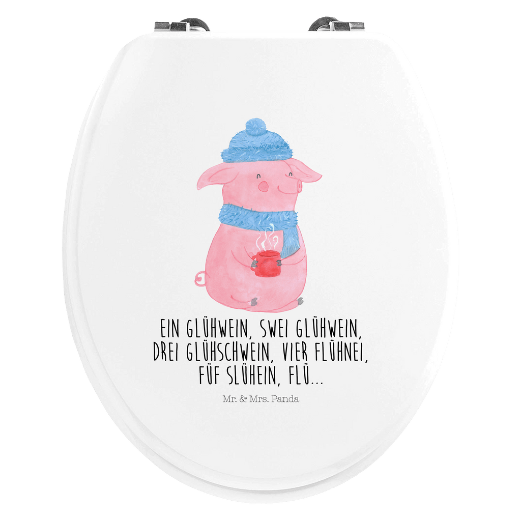 Motiv WC Sitz Lallelndes Glühschwein Klobrille, Klodeckel, Toilettendeckel, WC-Sitz, Toilette, Winter, Weihnachten, Weihnachtsdeko, Nikolaus, Advent, Heiligabend, Wintermotiv, Glühwein, Betrunken, Weihnachtsmarkt, Spruch
