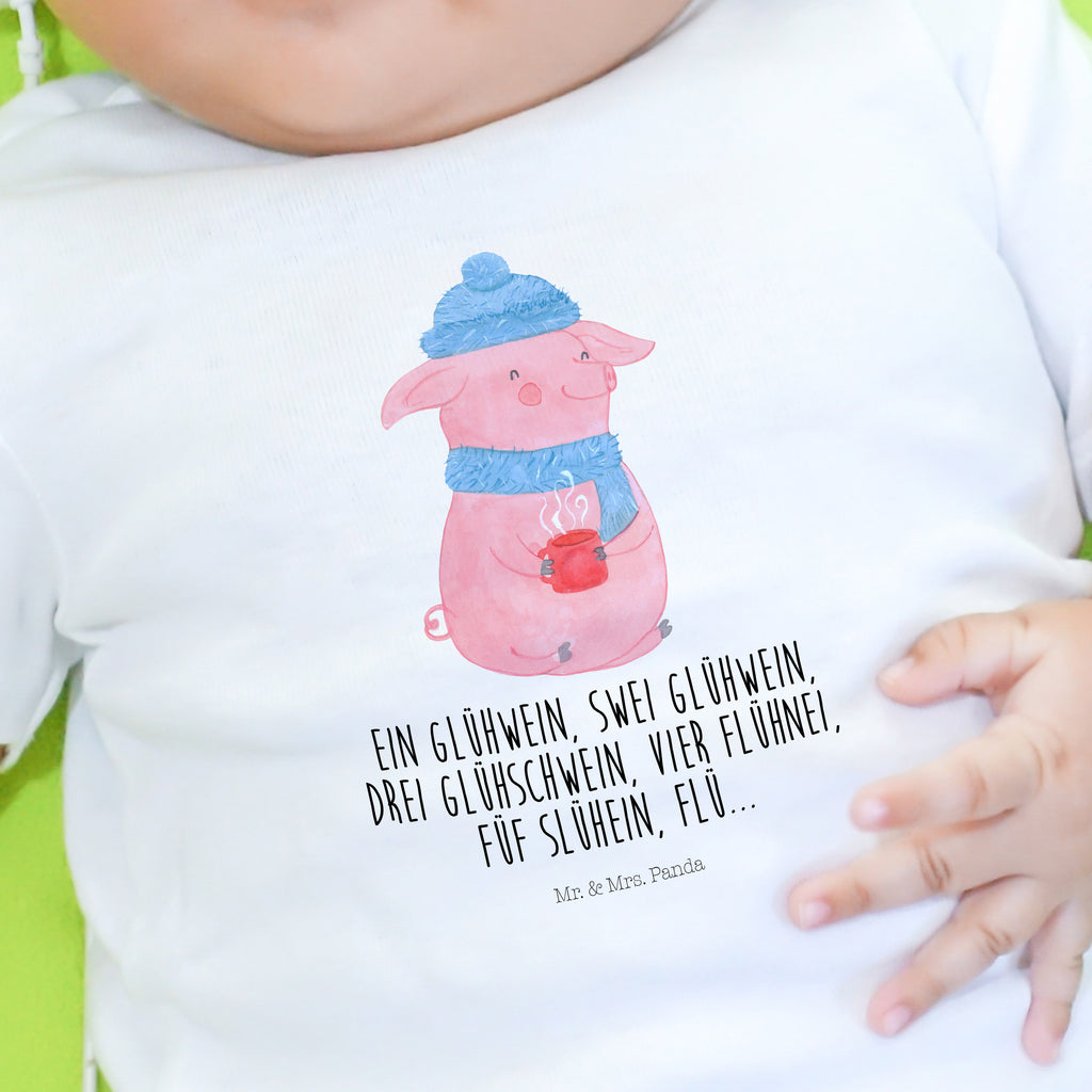 Organic Baby Shirt Lallelndes Glühschwein Baby T-Shirt, Jungen Baby T-Shirt, Mädchen Baby T-Shirt, Shirt, Winter, Weihnachten, Weihnachtsdeko, Nikolaus, Advent, Heiligabend, Wintermotiv, Glühwein, Betrunken, Weihnachtsmarkt, Spruch