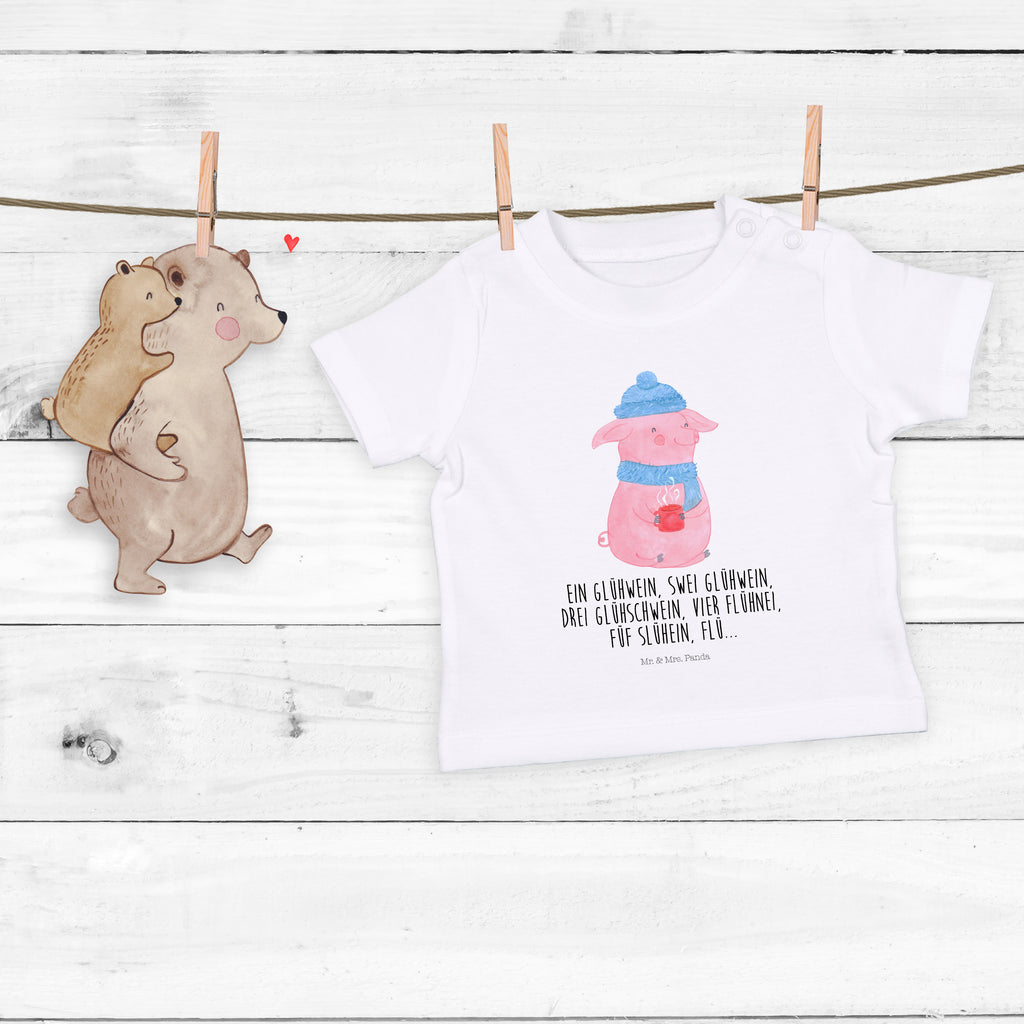 Organic Baby Shirt Lallelndes Glühschwein Baby T-Shirt, Jungen Baby T-Shirt, Mädchen Baby T-Shirt, Shirt, Winter, Weihnachten, Weihnachtsdeko, Nikolaus, Advent, Heiligabend, Wintermotiv, Glühwein, Betrunken, Weihnachtsmarkt, Spruch