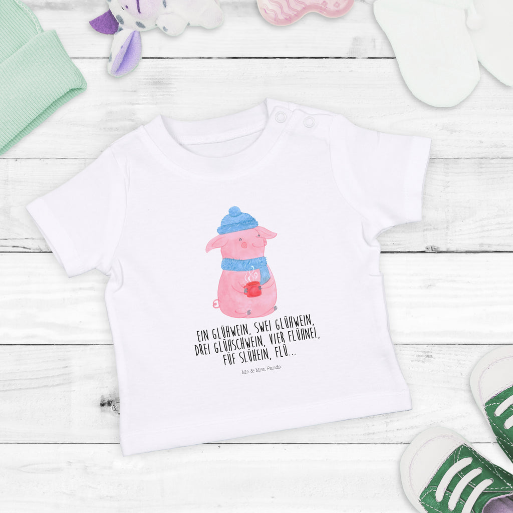 Organic Baby Shirt Lallelndes Glühschwein Baby T-Shirt, Jungen Baby T-Shirt, Mädchen Baby T-Shirt, Shirt, Winter, Weihnachten, Weihnachtsdeko, Nikolaus, Advent, Heiligabend, Wintermotiv, Glühwein, Betrunken, Weihnachtsmarkt, Spruch