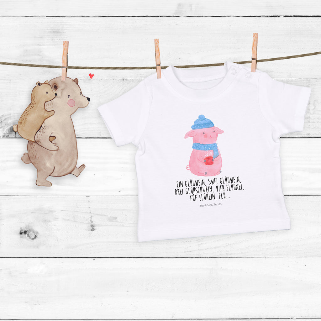 Organic Baby Shirt Lallelndes Glühschwein Baby T-Shirt, Jungen Baby T-Shirt, Mädchen Baby T-Shirt, Shirt, Winter, Weihnachten, Weihnachtsdeko, Nikolaus, Advent, Heiligabend, Wintermotiv, Glühwein, Betrunken, Weihnachtsmarkt, Spruch