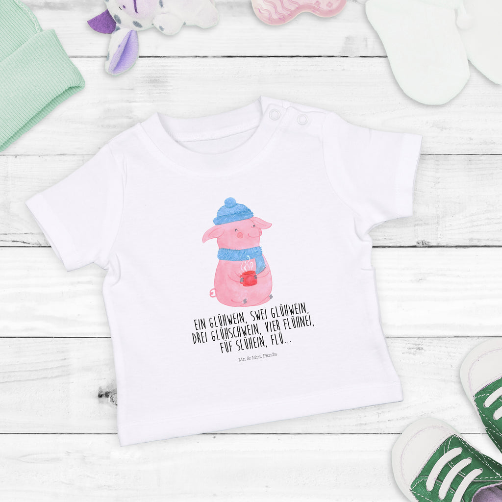Organic Baby Shirt Lallelndes Glühschwein Baby T-Shirt, Jungen Baby T-Shirt, Mädchen Baby T-Shirt, Shirt, Winter, Weihnachten, Weihnachtsdeko, Nikolaus, Advent, Heiligabend, Wintermotiv, Glühwein, Betrunken, Weihnachtsmarkt, Spruch